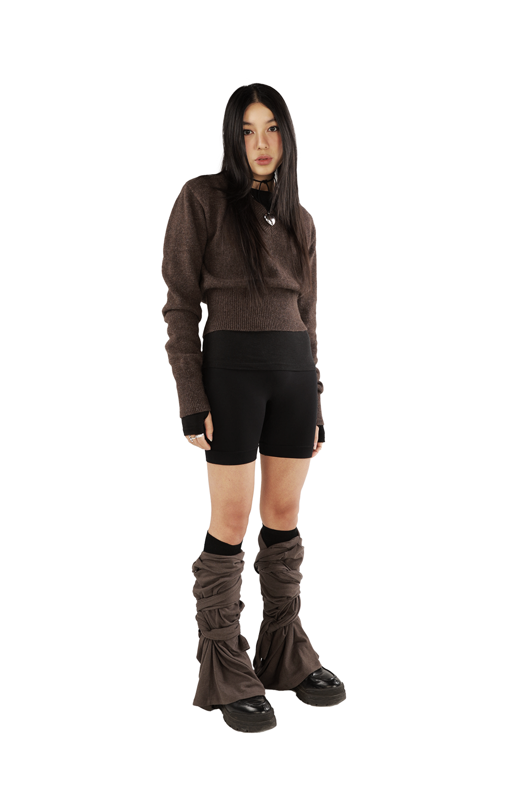 CHI CROPPED VNECK KNIT