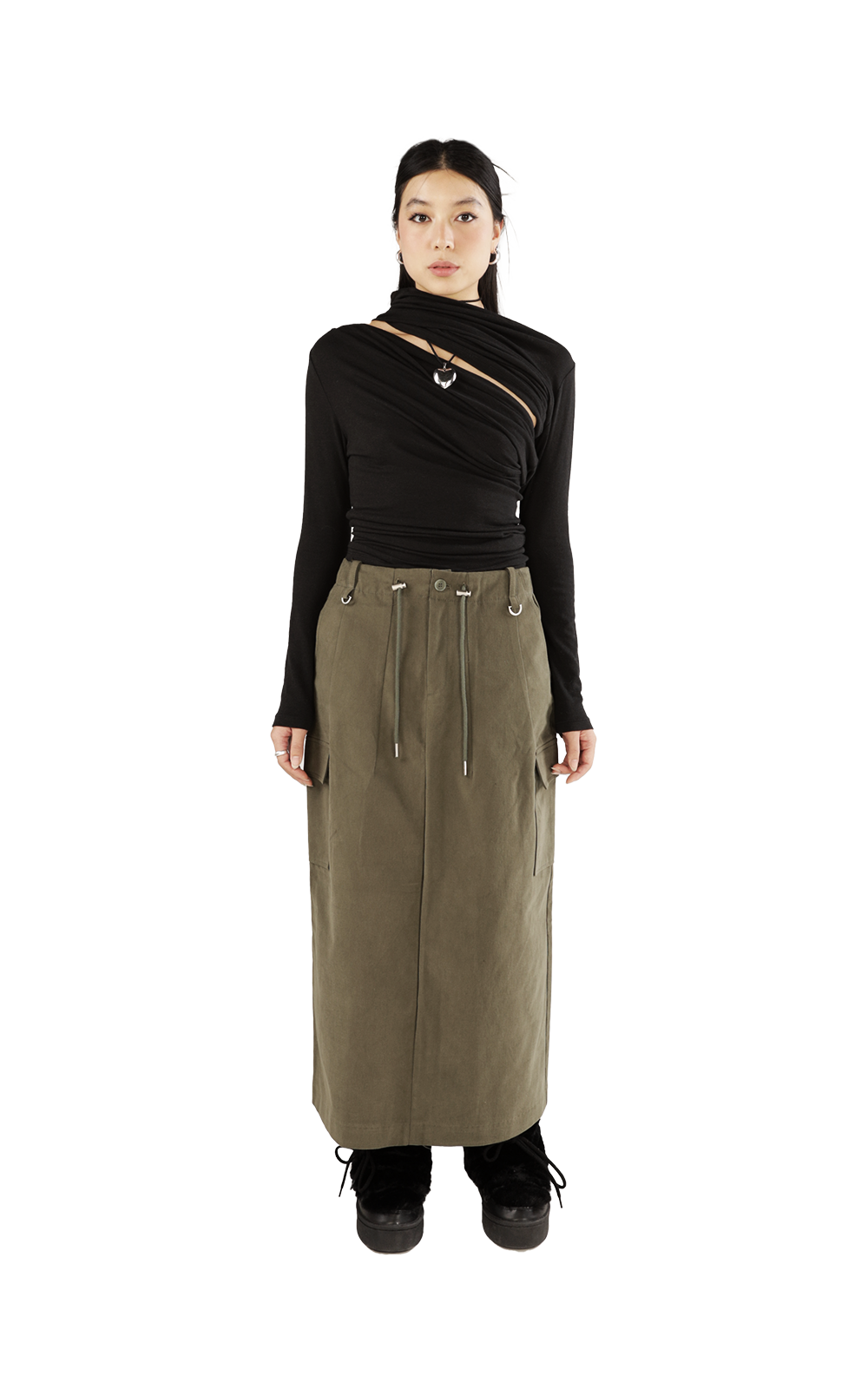 HUE CARGO MIDI SKIRT