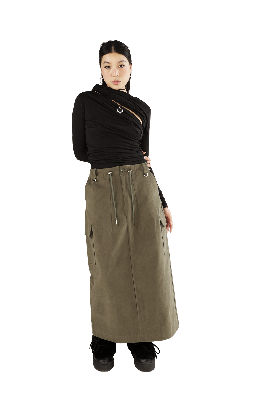 HUE CARGO MIDI SKIRT