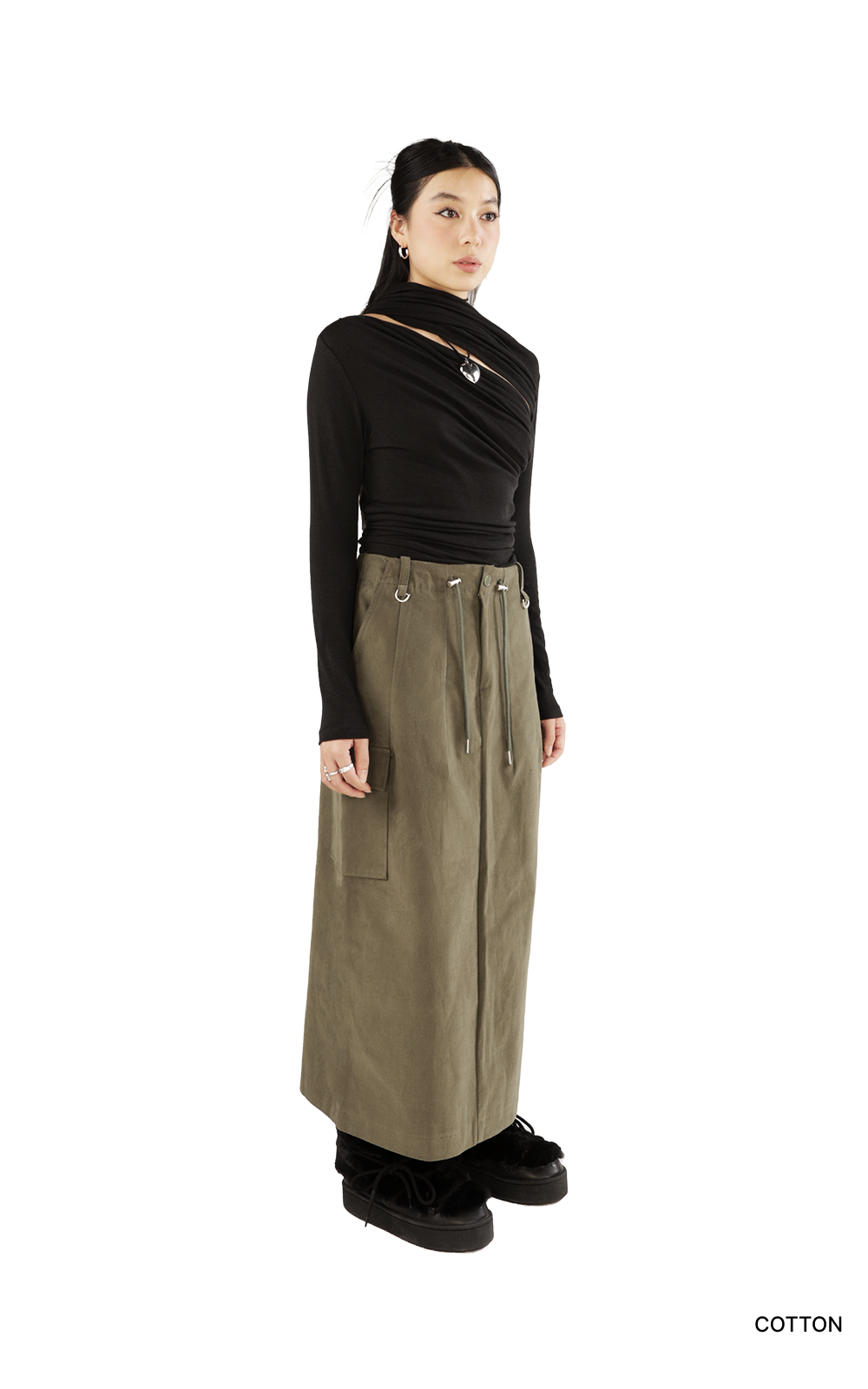 HUE CARGO MIDI SKIRT